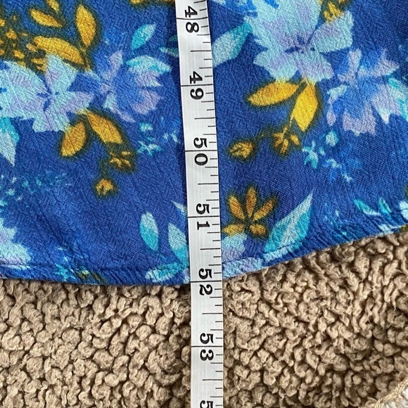 Woman Within Paisley Floral Blue MIDI Shift Summer Pullover Dress, Size: 18/20 - Picture 6 of 9